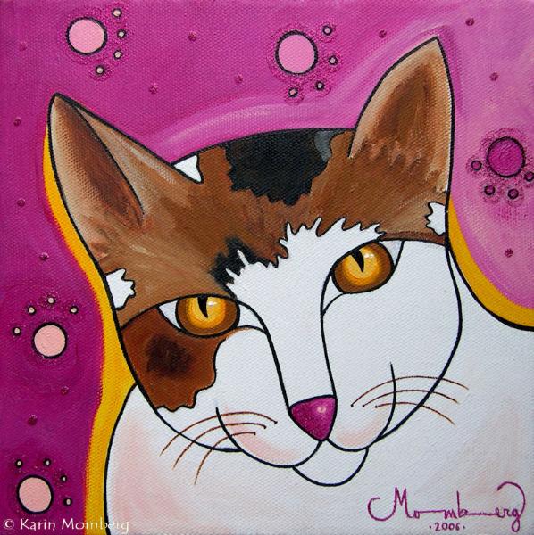 Flirt_miniba_cat_Painting
