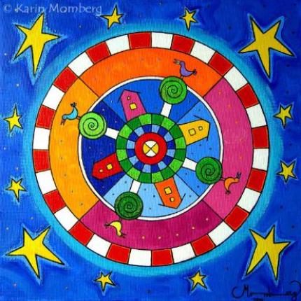 Mandala-Listen-to-the-birds-painting