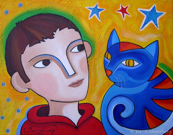 The_imaginary_friend_cat_Painting