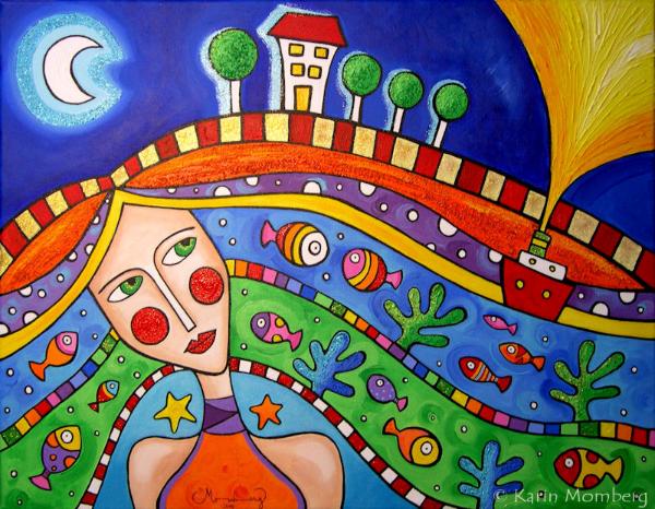 Waiting_for_you_moon_fish_painting